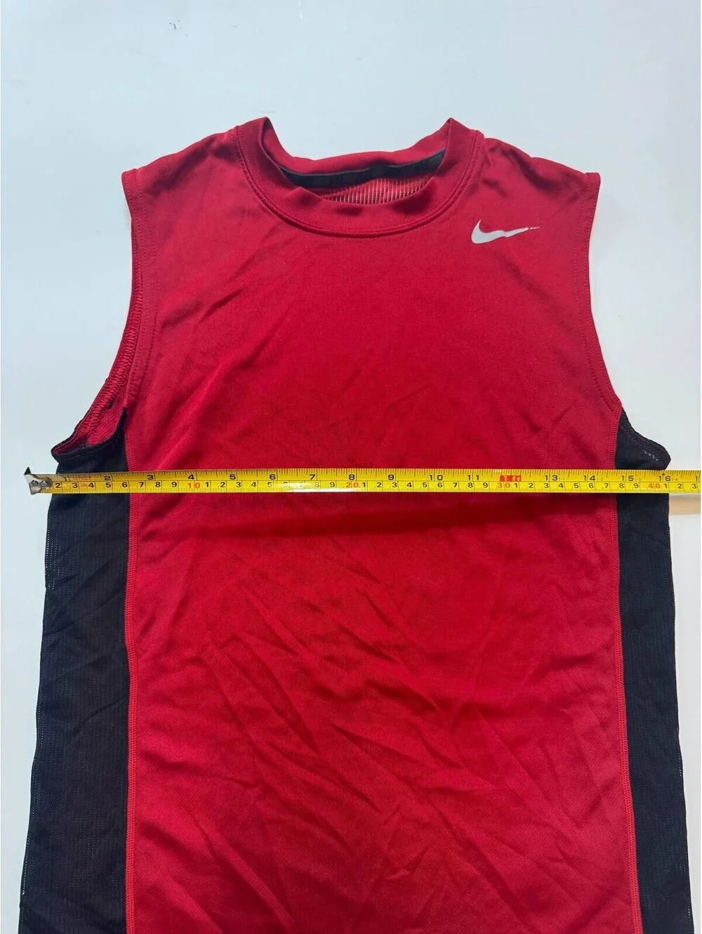 Nike Dri-FIT Sleeveless Training Shirt Red Black Size L 522528-673 Athletic